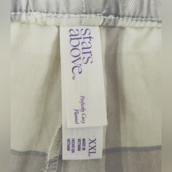 Stars Above Flannel Jogger Pants XXL Plaid Elastic Waist Pockets Drawstr… - Picture 8 of 11